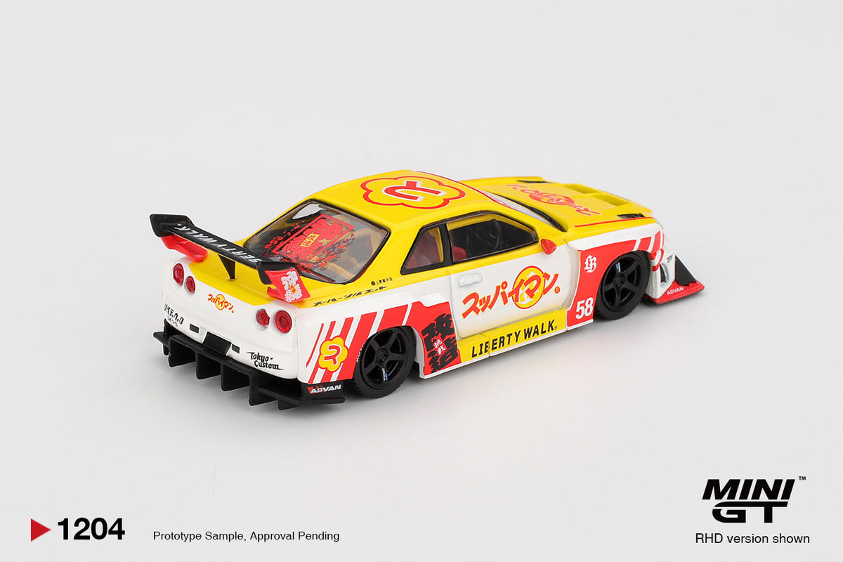 Mini GT 1:64 Nissan LB-ER34 Super Silhouette Skyline Suppaiman Okinawa
