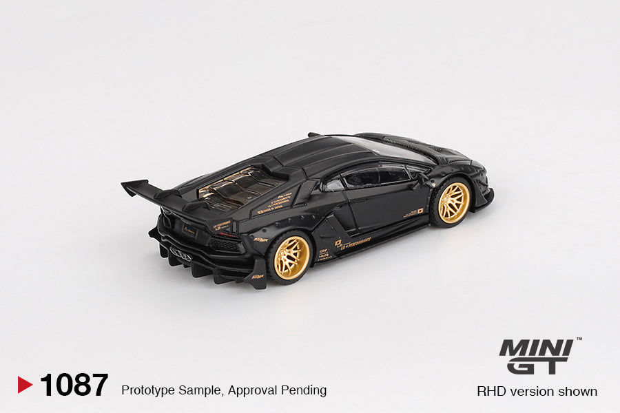 Mini GT 1:64 LB★WORKS Lamborghini Aventador Limited Edition - Matte Black