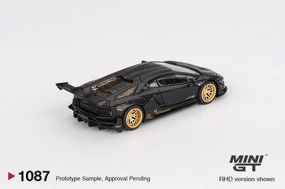 Mini GT 1:64 LB★WORKS Lamborghini Aventador Limited Edition - Matte Black