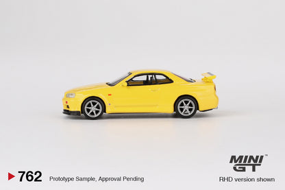 Mini GT 1:64 Nissan Skyline GT-R (R34) V-Spec - Yellow