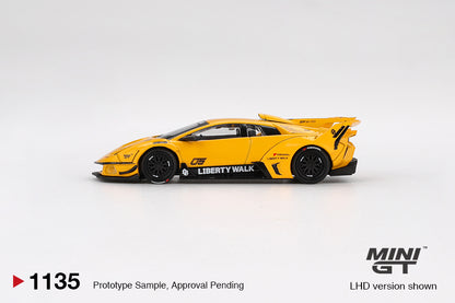 Mini GT 1:64 Lamborghini LB-Silhouette WORKS MURCIELAGO GT Evo - Yellow