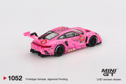 (LIMIT 2) Mini GT 1:64 Porsche 911 GT3 R #77 AO Racing 2024 IMSA ROAD AMERICA "Roxy"