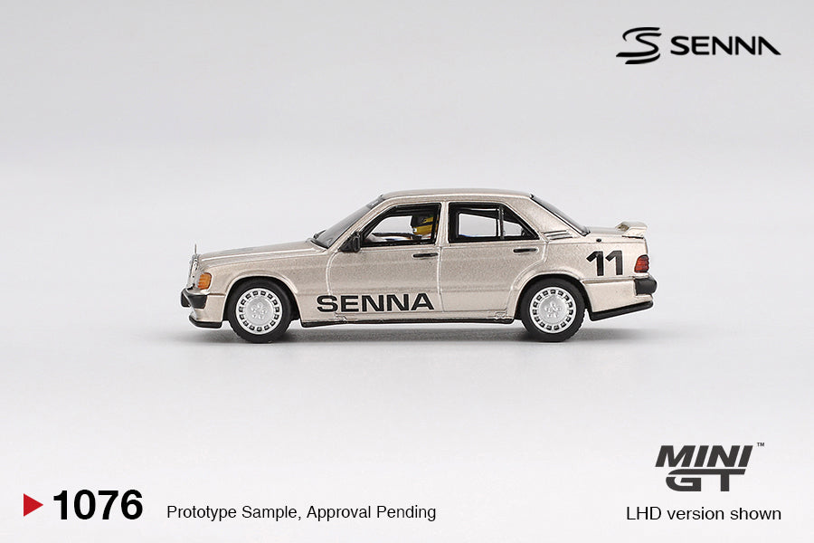 Mini GT 1:64 Mercedes-Benz 190 E 2.3-16 #11 Ayrton Senna 1984 Nürburgring Race of Champions w/ Figure