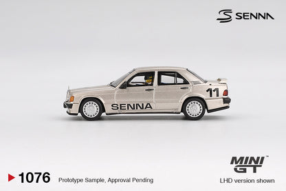 Mini GT 1:64 Mercedes-Benz 190 E 2.3-16 #11 Ayrton Senna 1984 Nürburgring Race of Champions w/ Figure