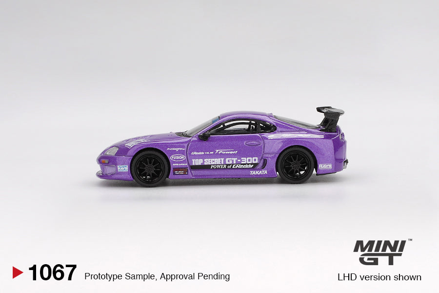 Mini GT 1:64 Toyota Supra (A80) Top Secret GT-300 Top Secret Purple