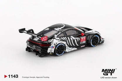 (LIMIT 2) Mini GT 1:64 Porsche 911 GT3 R #77 AO Racing 2025 IMSA Petit Le Mans "Skelly Rexy"