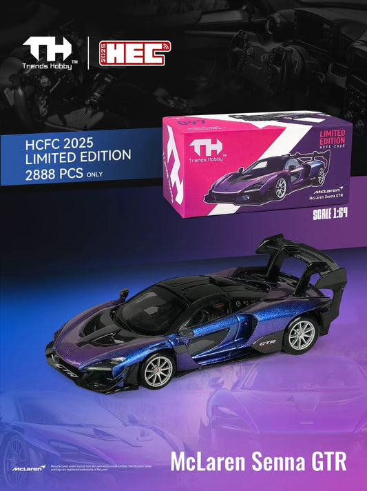 Trends Hobby 1:64 McLaren Senna GTR HEC/HCFC 2025 Limited Edition - Magic Purple