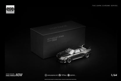 Pop Race 1:64 R33 GT-R - Dark Chrome Series